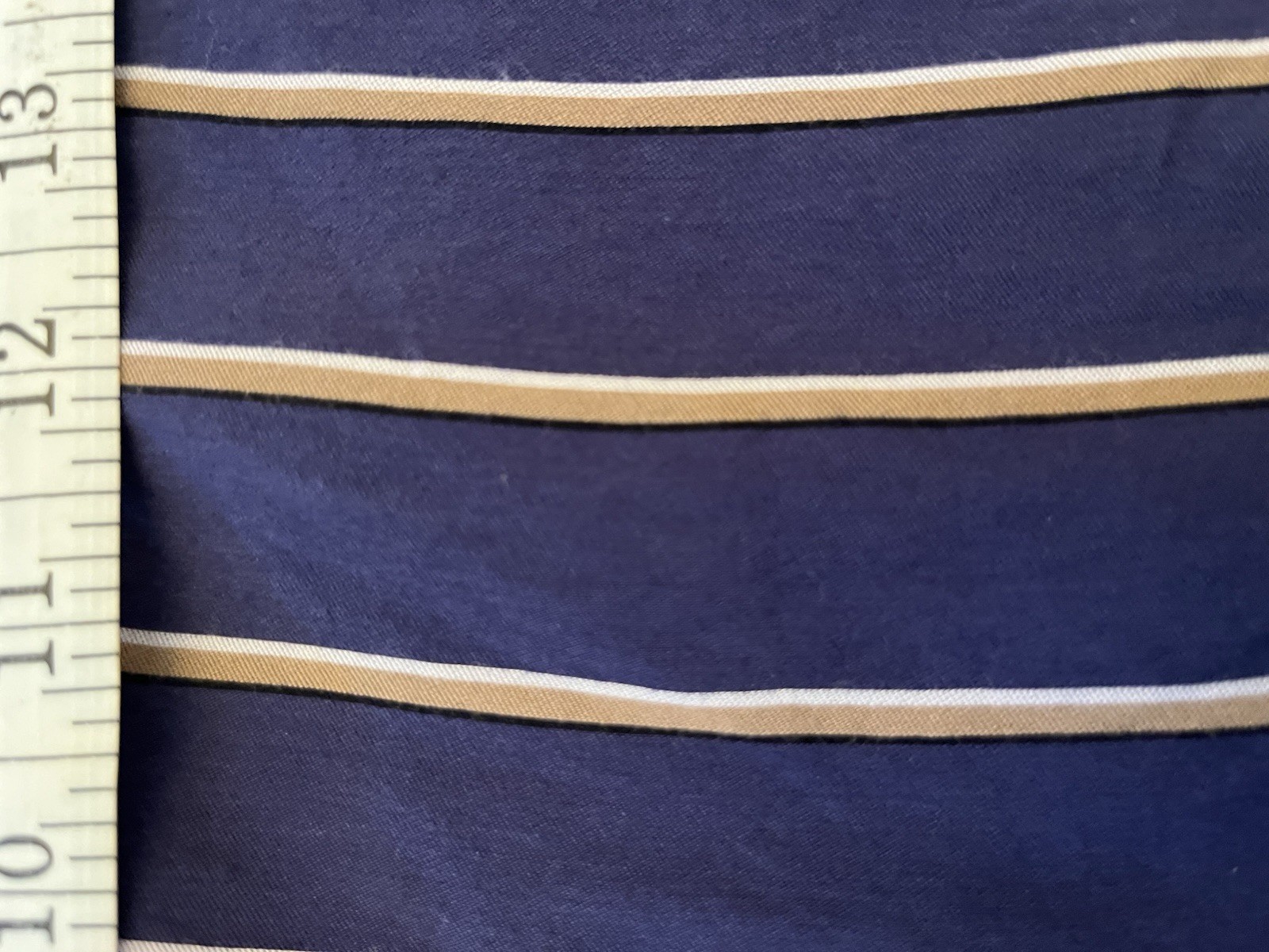 Topshop Blue Beige White Striped One Shoulder Ruffle Belted Midi Dress 10