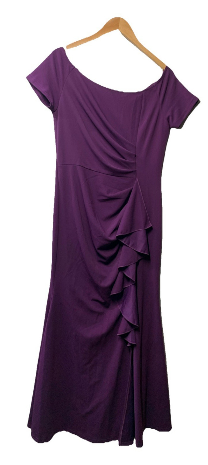 AISIZE Elegant Off Shoulder Ruffle Formal Dress Evening Elegant Cocktail Size L