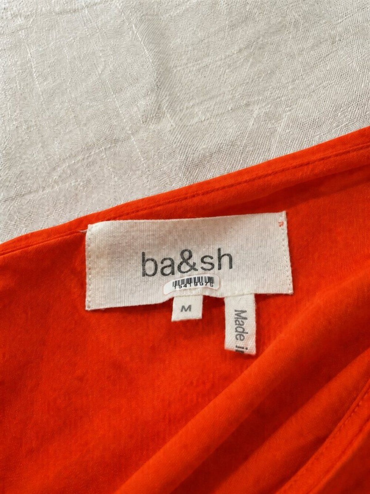 ba&sh Statement Bonica Orange Cutout Draped Mini Dress Size M, Size 2, Summer