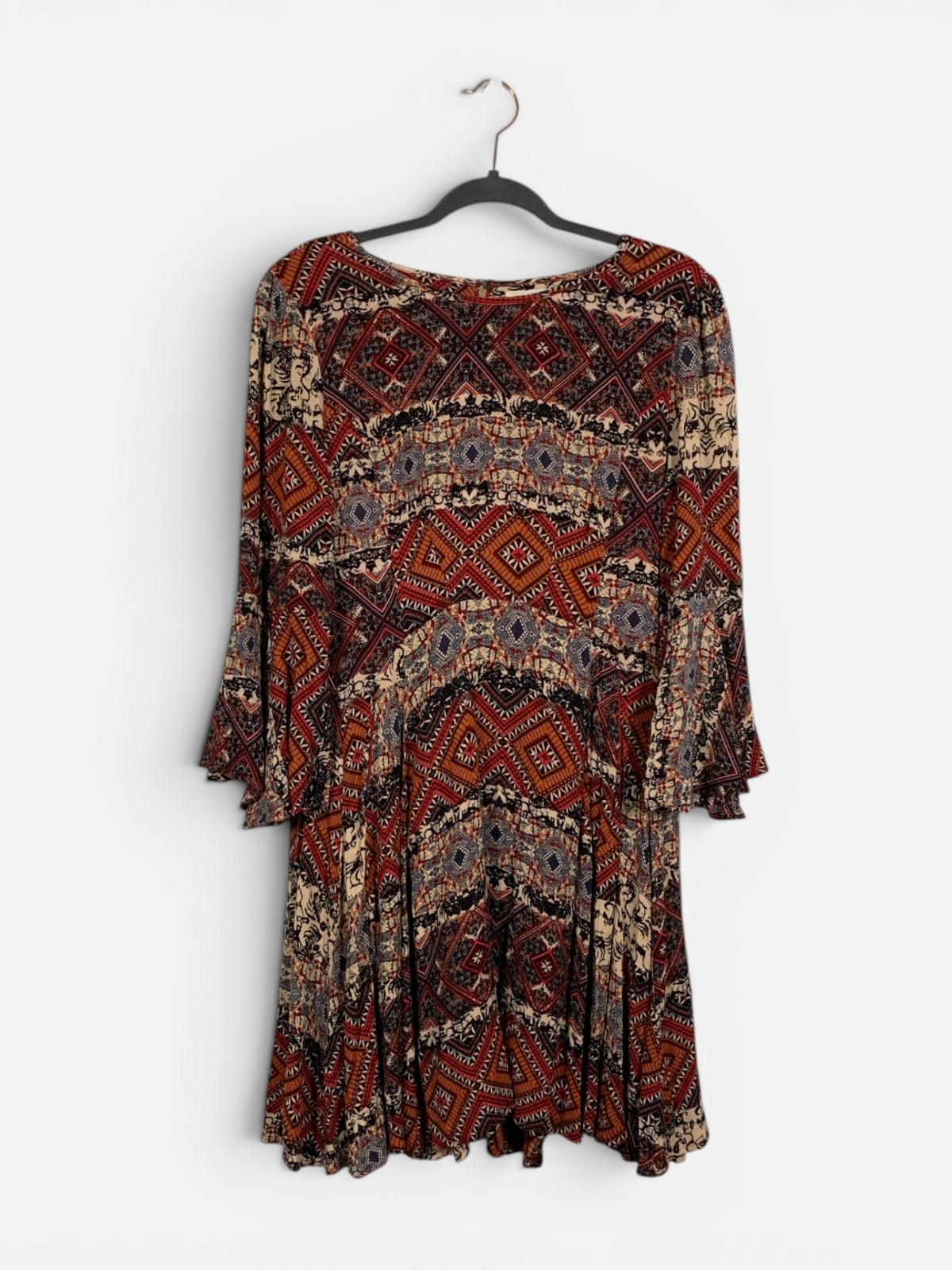 Anthropologie Holding Horses Size Medium Western Aztec Boho Bell Sleeve Dress