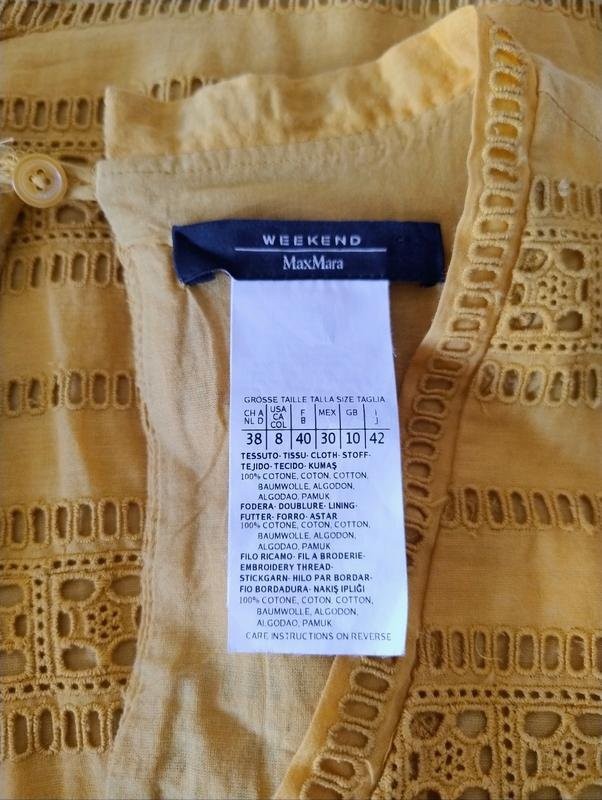 Women Weekend Max Mara Dress Mustard Cotton S