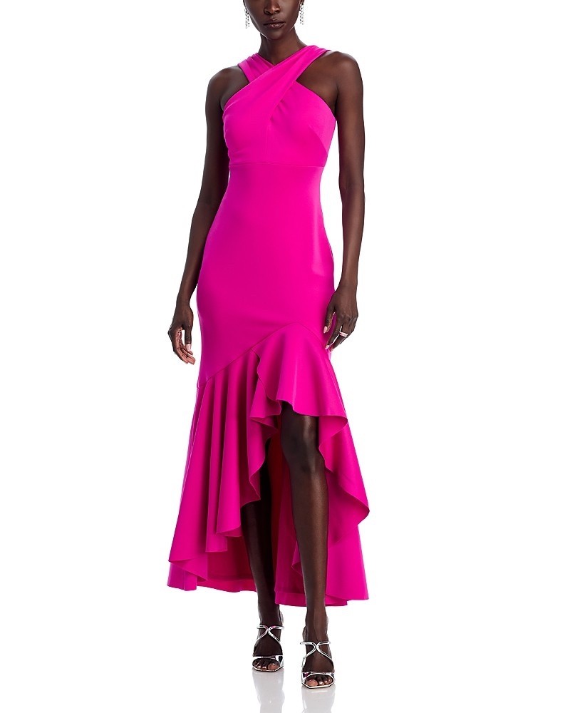 Eliza J Crisscross Halter High Low Dress Size 12 NWT