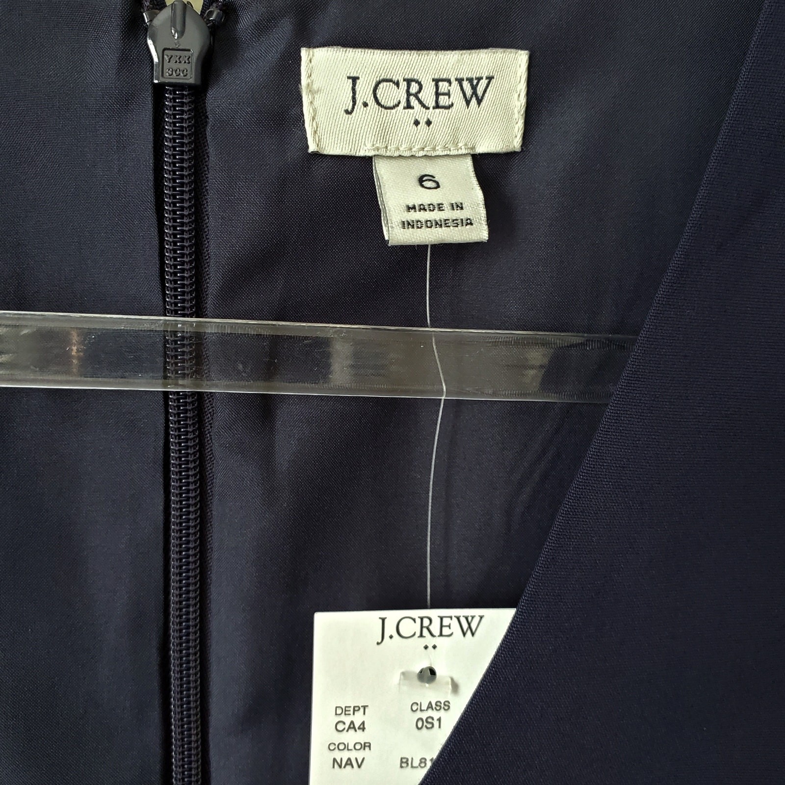 J Crew Navy Sheath Dress 6 Classic Modern Preppy Tailored Career Corporate NEW