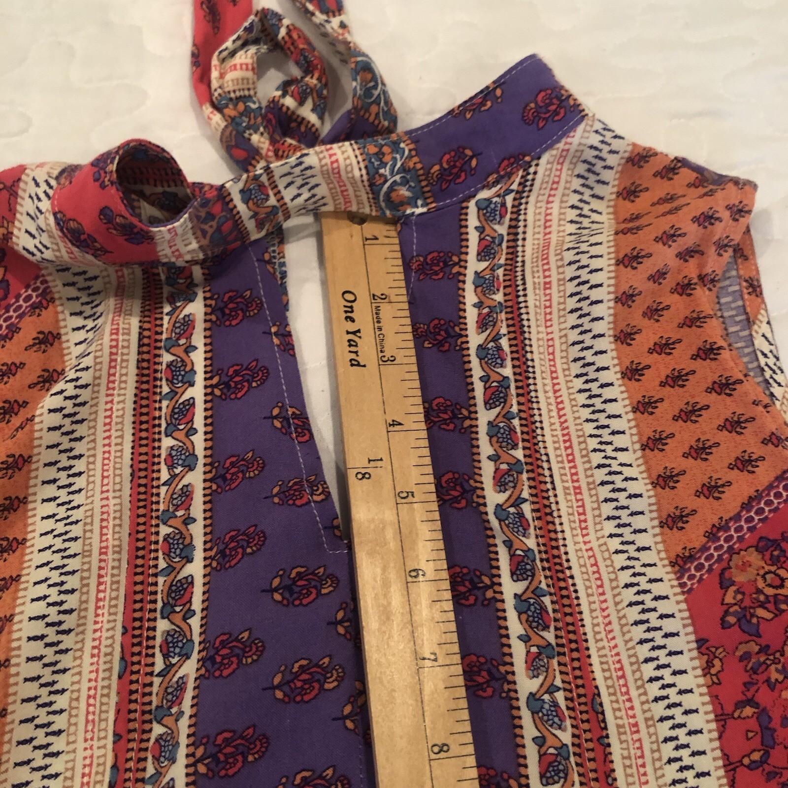 Jodifl Womens Small Bohemian Vibrant Patchwork Swing Shift Dress