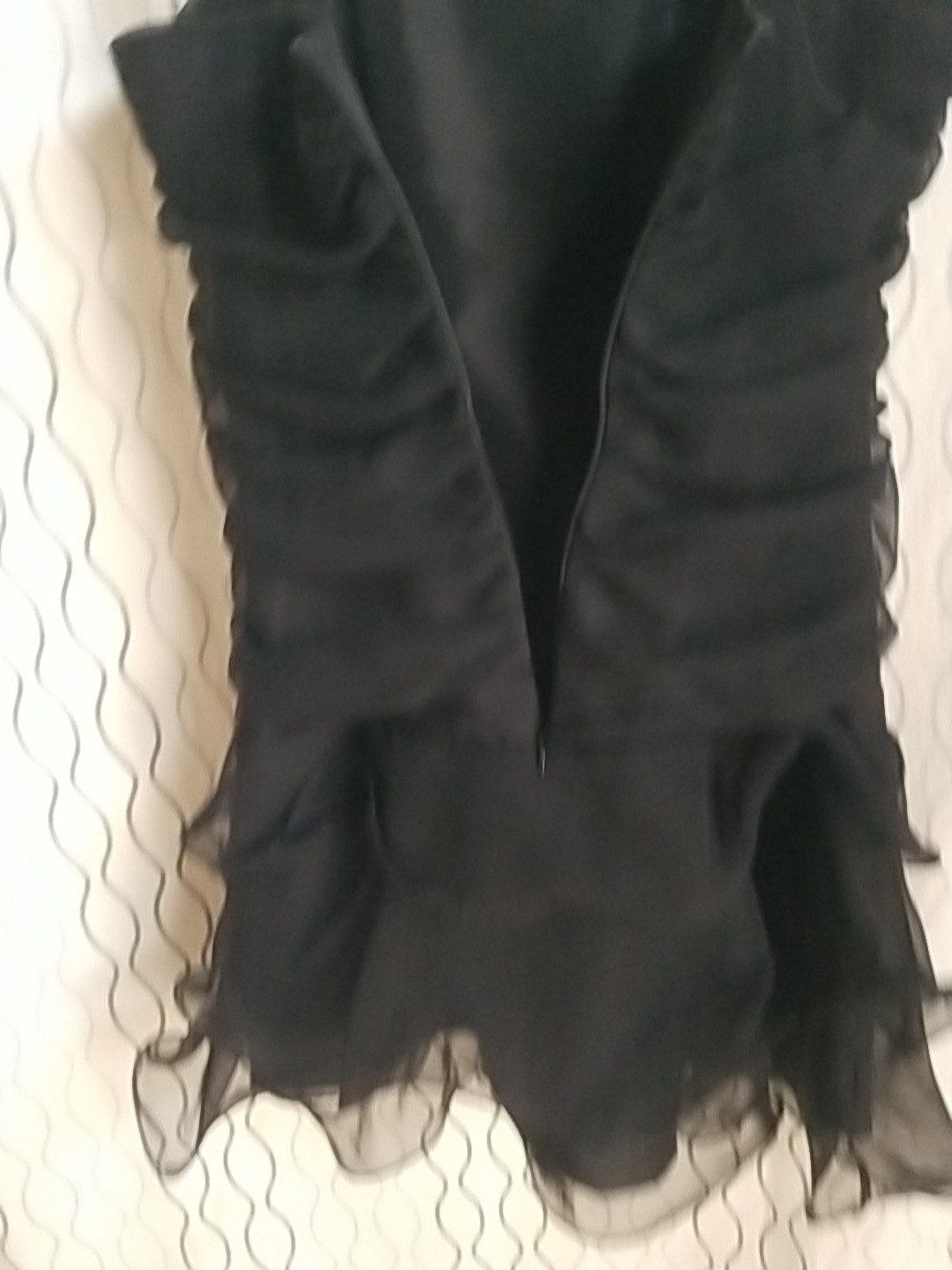 C.W. Designs Black Chiffon Mini Party Dress Junior Girls Size L