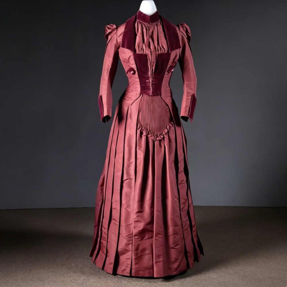 1889s Vintage Victorian Edwardian Afternoon Day Dress Historical Civil War Court
