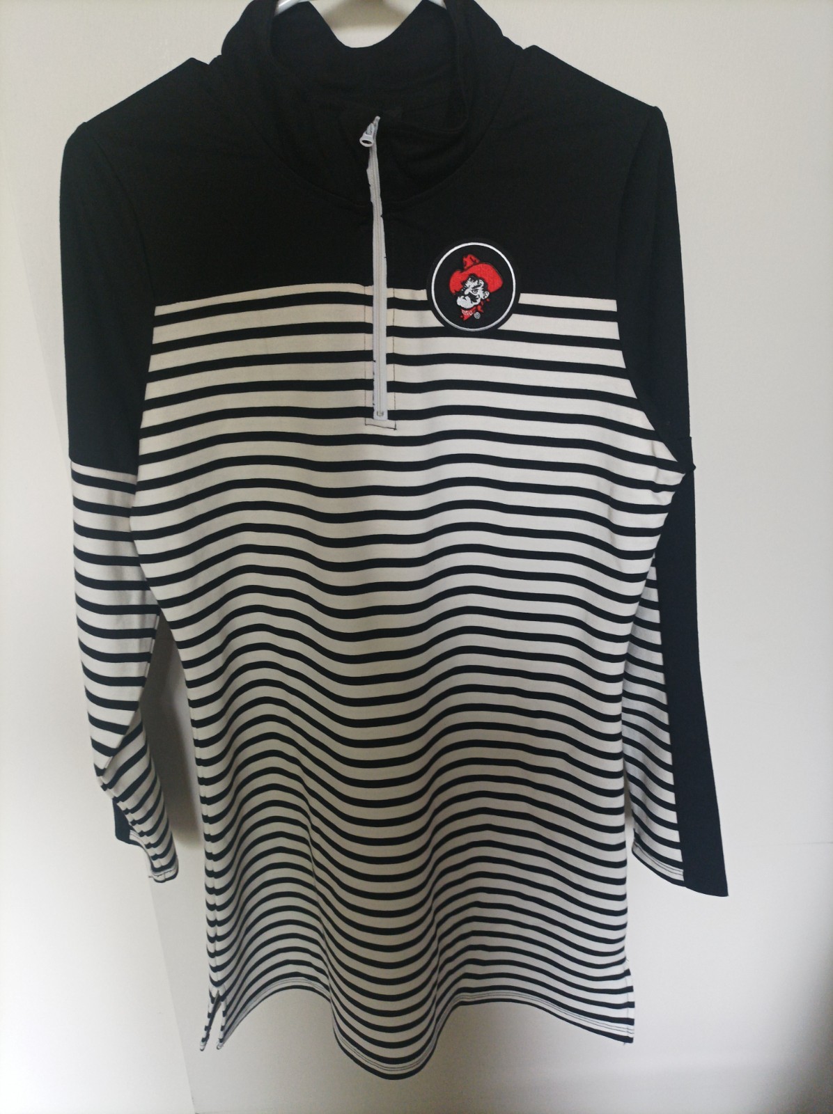 Oklahoma State University GameDay Striped Dress/Sweater Sz. LG NEW w/Tags Zipper