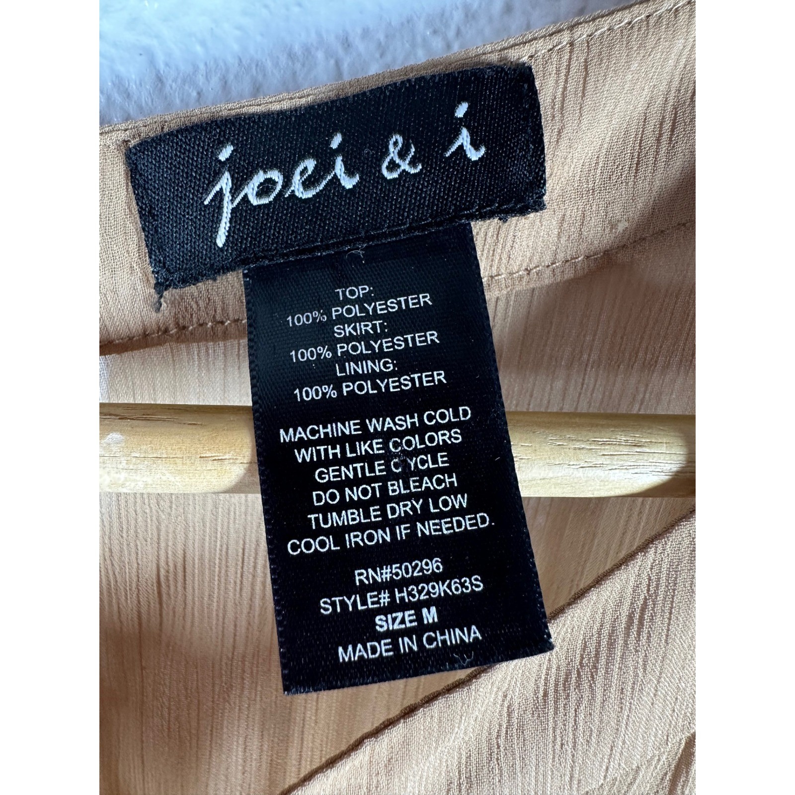 Joei & I Dress Womens Medium Tan Sequined Skirt Chiffon Pleated Cocktail Mini