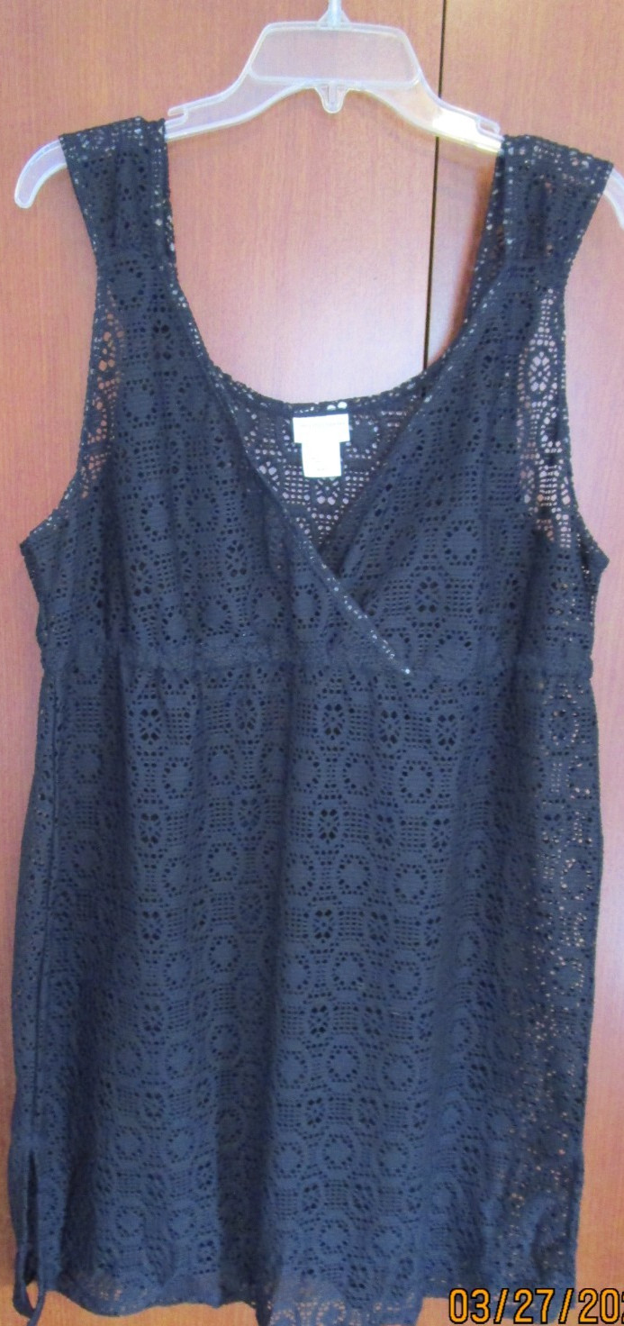 Jaclyn Smith Lace Dress Cover up Sz XL 100% Polyester Bust 44 Length 30 in