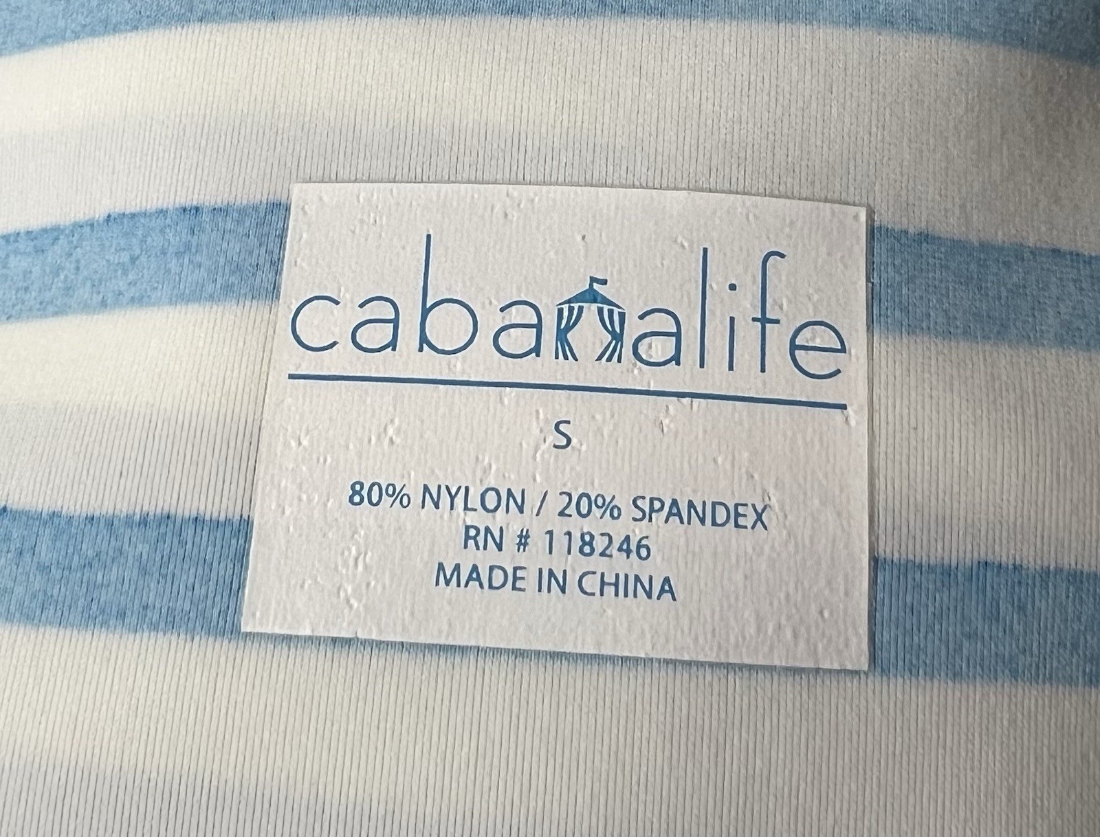 CABANA LIFE Dress Mini Striped Lightweight Blue White Orange Sz Small