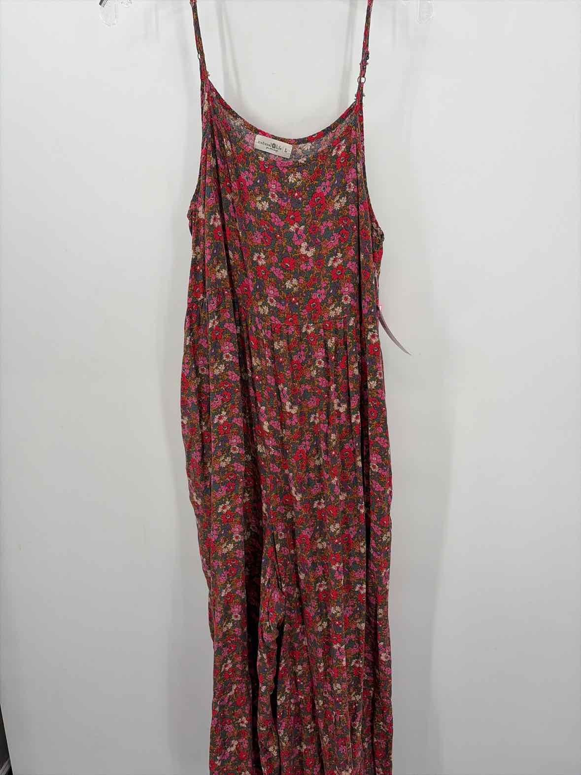 Pre-Owned Natural Life Pink Size Large Sleeveless Jumpsuit