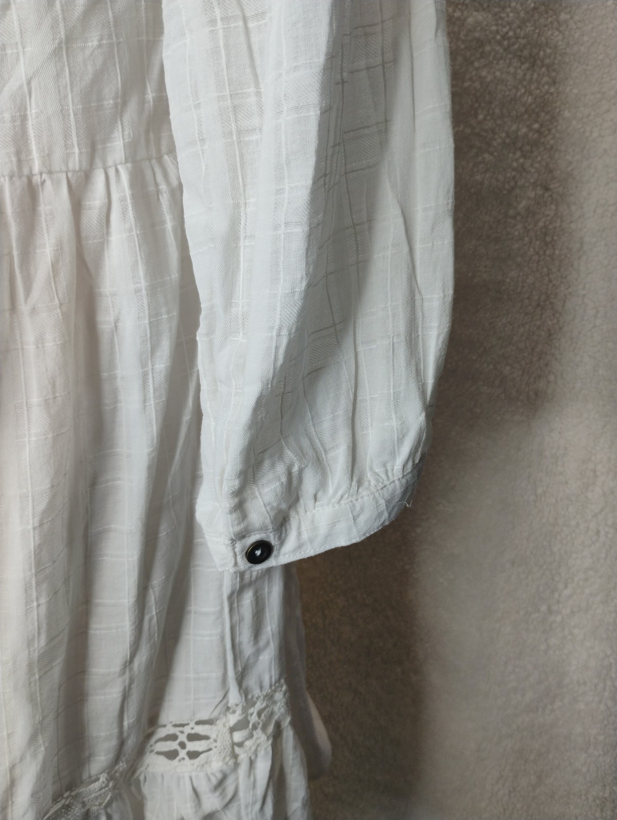 Knox Rose NWT Ivory Long Sleeve Peasent/Hippie Dress S
