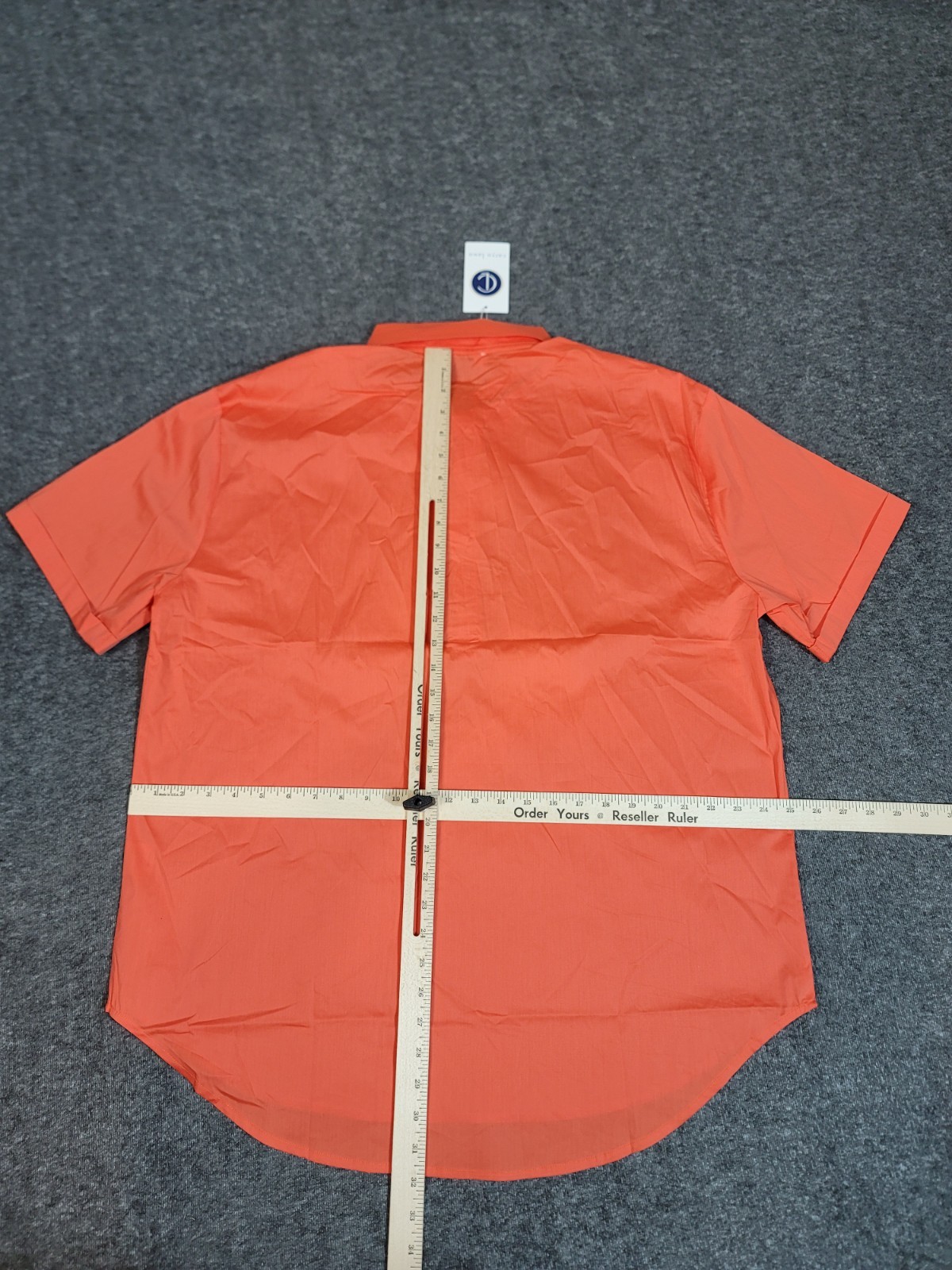 Caryn Lawn Jackie Womens Half Button One Size Orange Collard Short Sleeve NWT