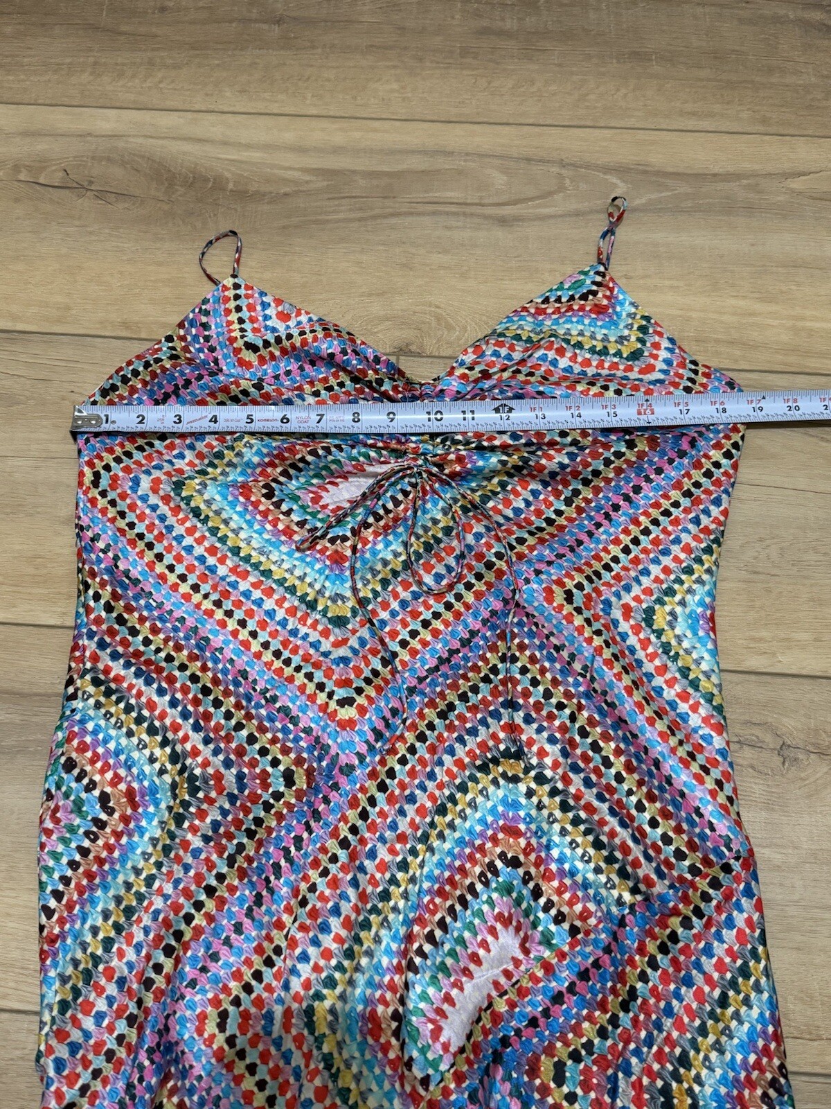 Allsaints Alexia Luisa Midi Slip Dress Multicolor Size 10 Silk Blend