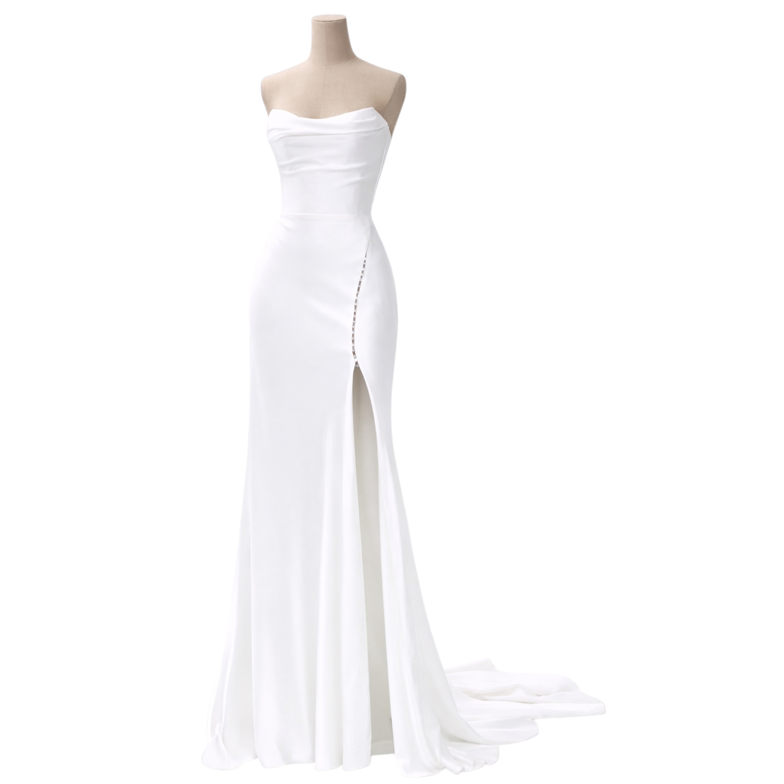 Watters Orlies Wedding Gown Size 2 Ivory Strapless Slit Bridal Dress NWT