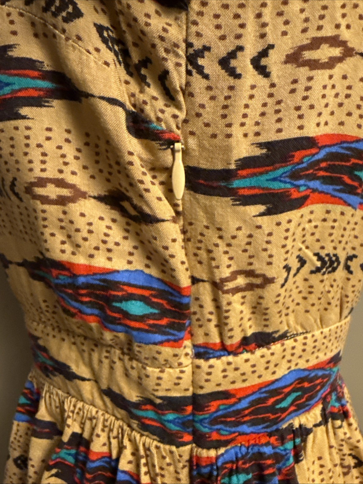 Freeway Vntg Boho Dress Side Zip Size S Style#8418A Pit To Pit 17.5”L 34”anthrop