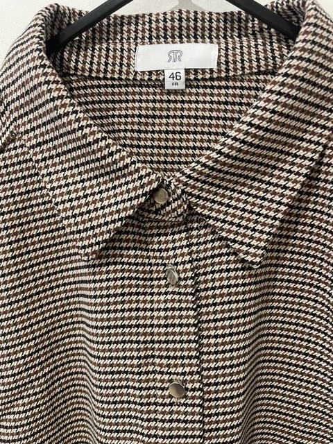 La Redoute Houndstooth Tweed Pleated Shirt Dress Size 18 Chic Heritage RRP £58
