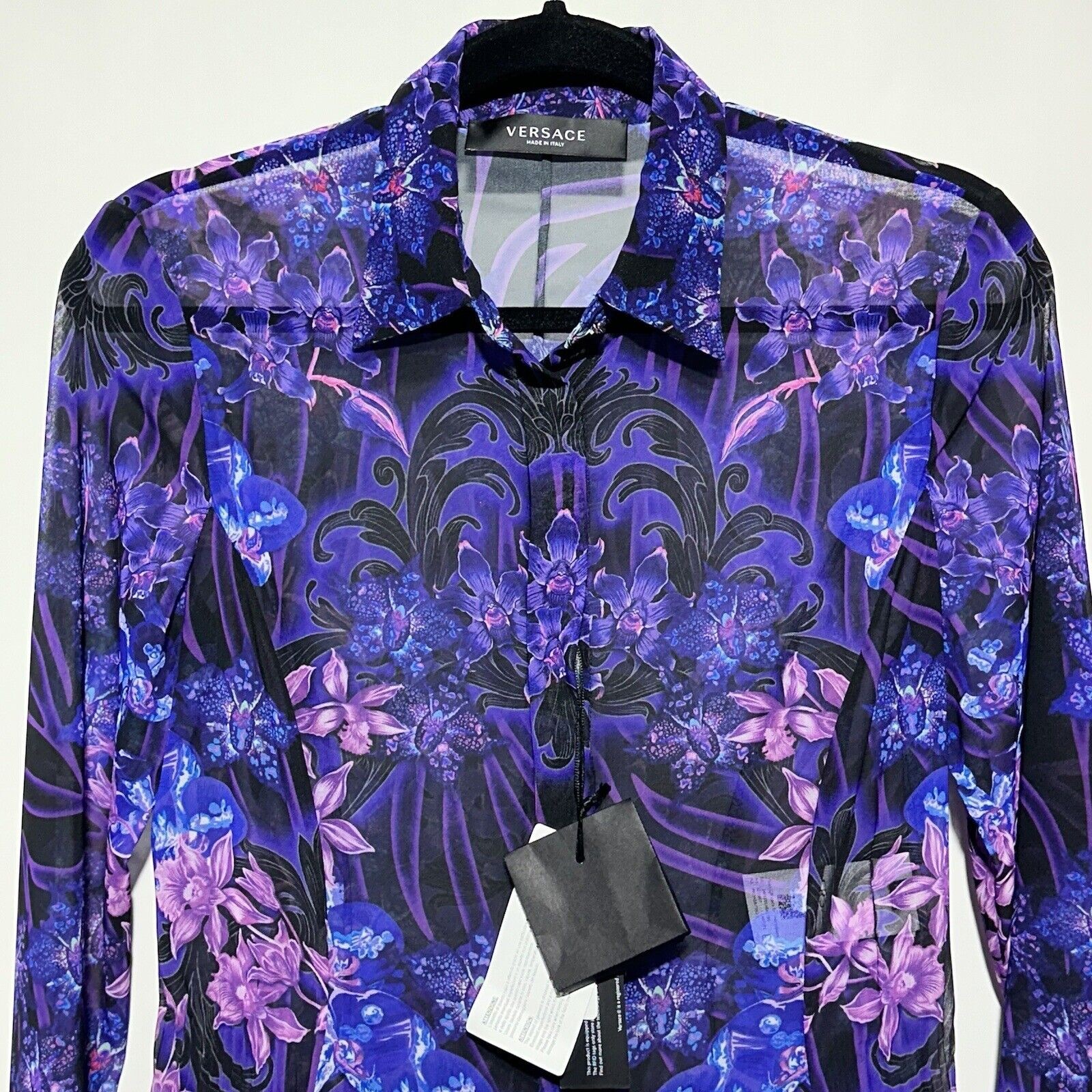 NWT Versace 42 US 6 Runway SS23 Plisse Dress All Over Orchid Purple $5,425