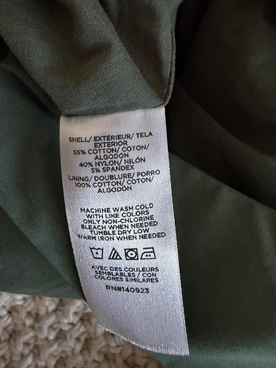 LOFT Olive Green Pleated Stretch Poplin Square Neck Ruched Mini Dress, size 6P
