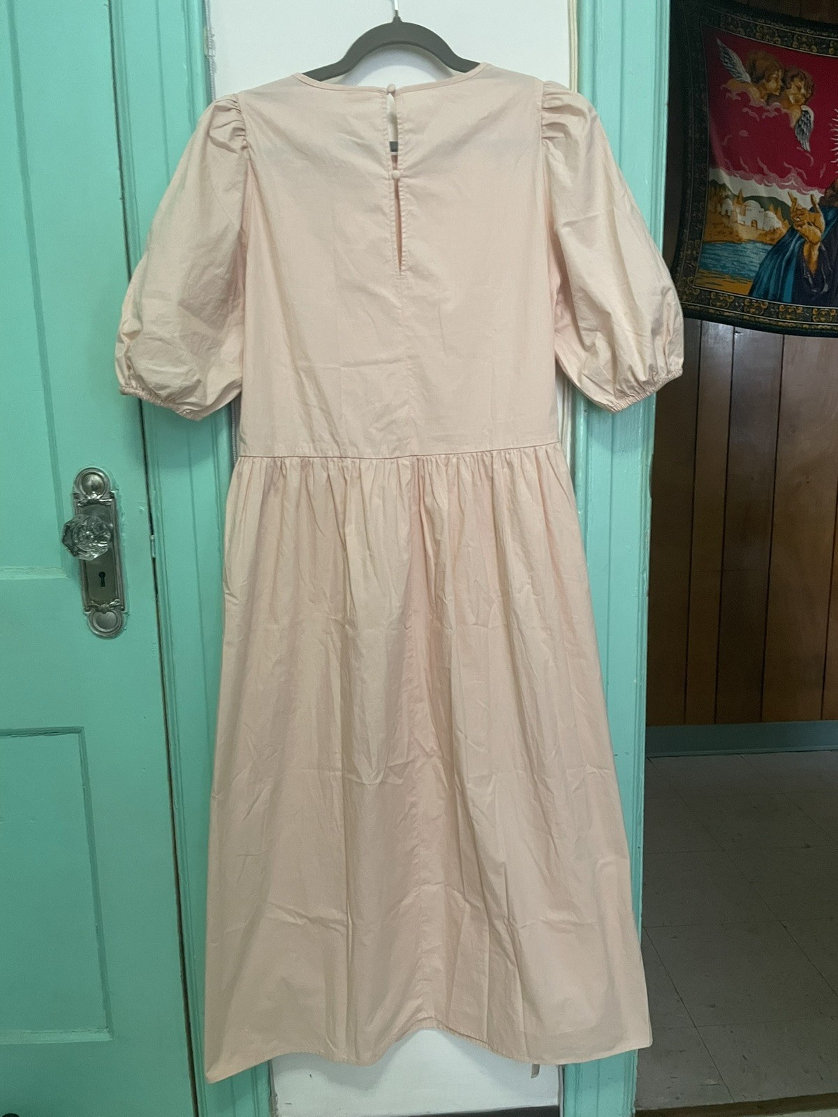 H&M Dusty LIGHT PINK DRESS oversized with Puff sleeves