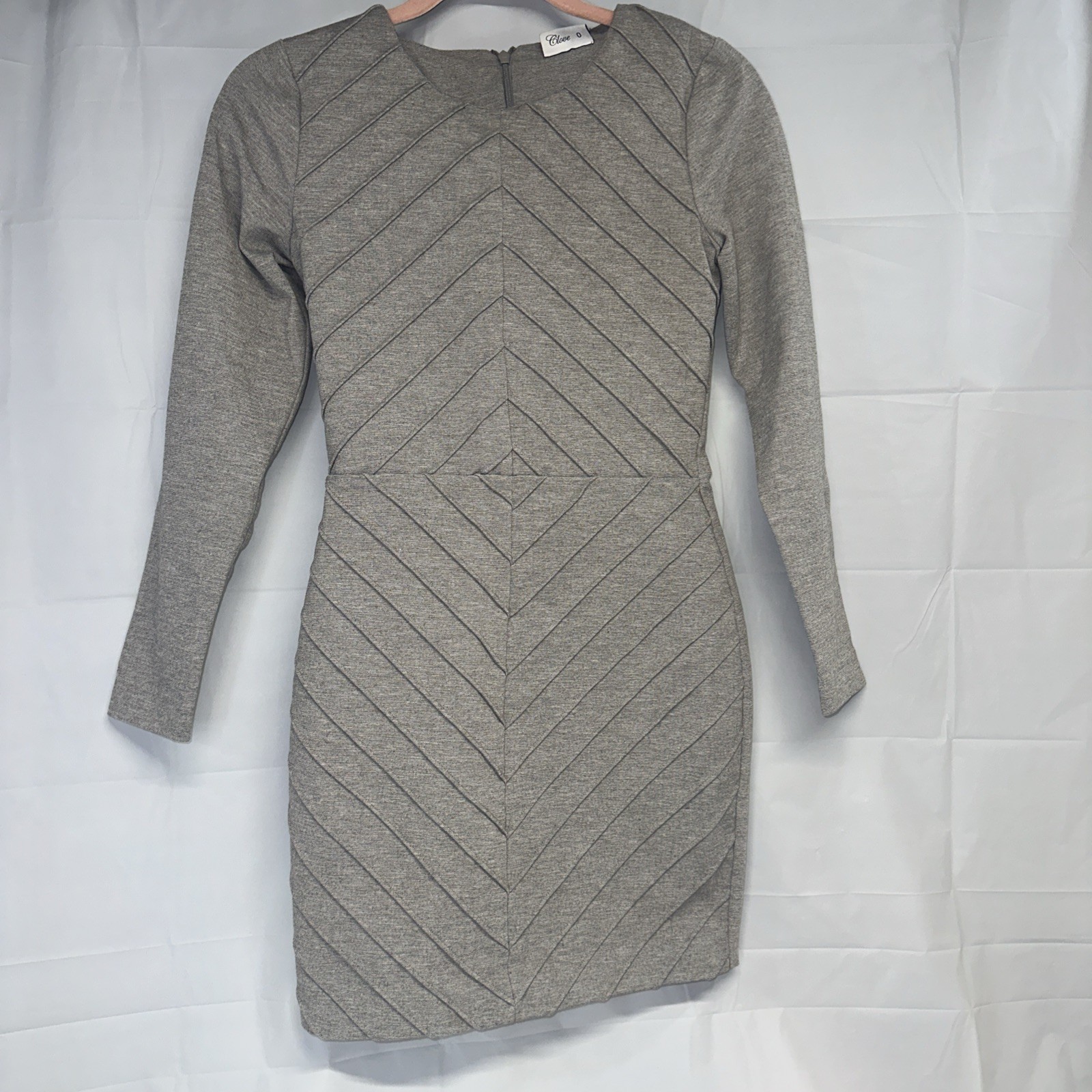 Womens Dress. Sz 0. Clove. Long Sleeve. Work Attire / Wear. Stretchy.