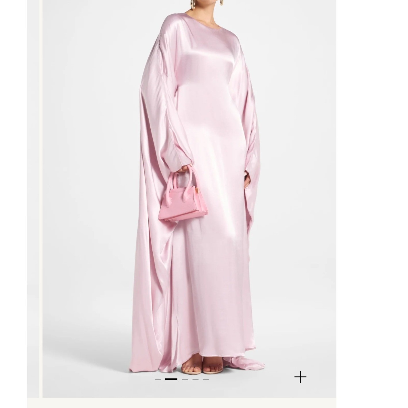 VEILED Selene Silk blend Butterfly Maxi Dress Pastel Pink S/58 NEW modest formal
