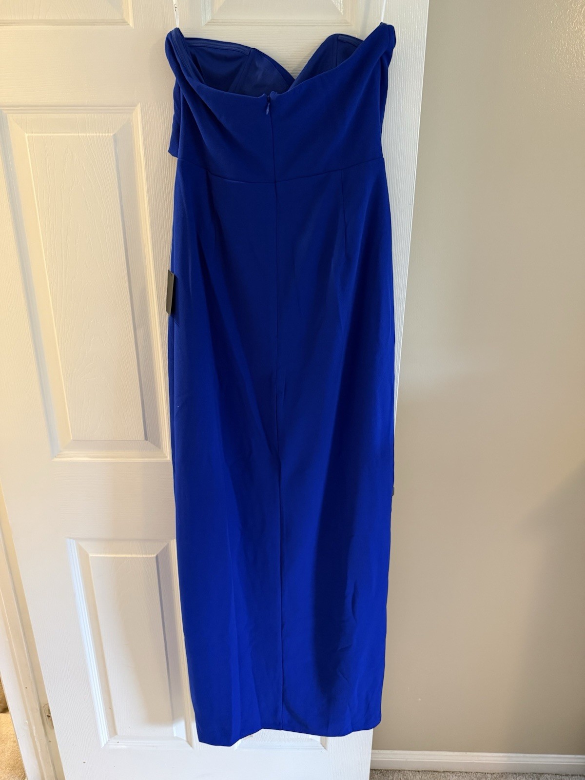 Lulus Strapless Cutout Column Maxi Dress Electric Blue NWT SZ LG