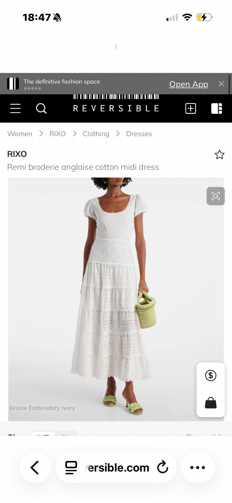 Rixo remi dress size UK6