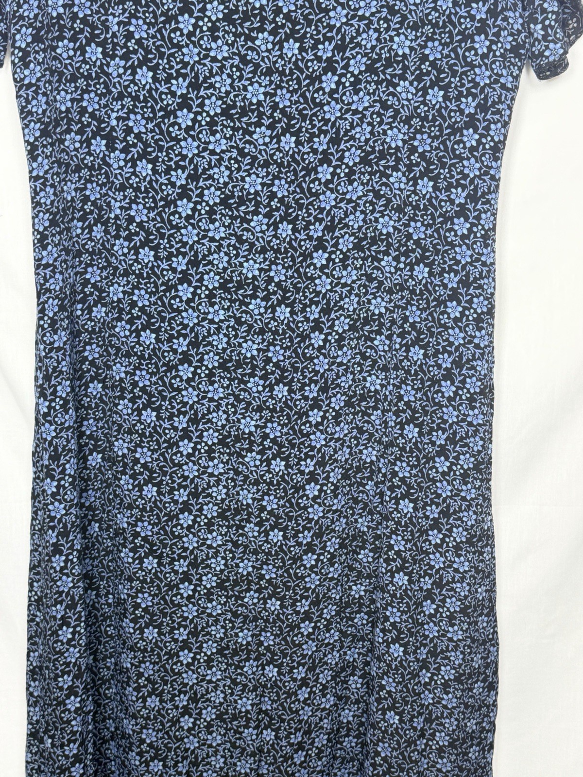 L.L. Bean Vintage Timeless 90s Floral Midi Dress Modest Womens 12 Cottagecore