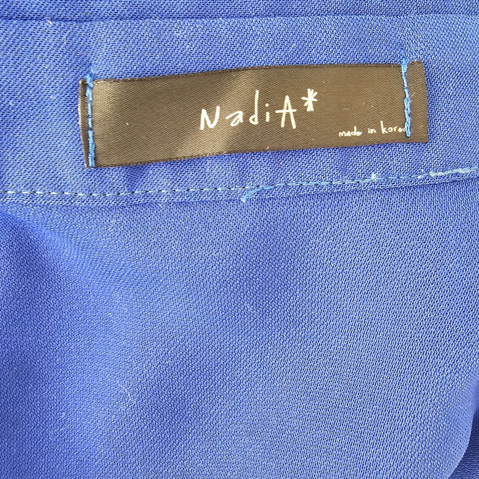 Nadia Sleeveless Blue Drawstring Tunic Mini Dress Womens 4 Button Front