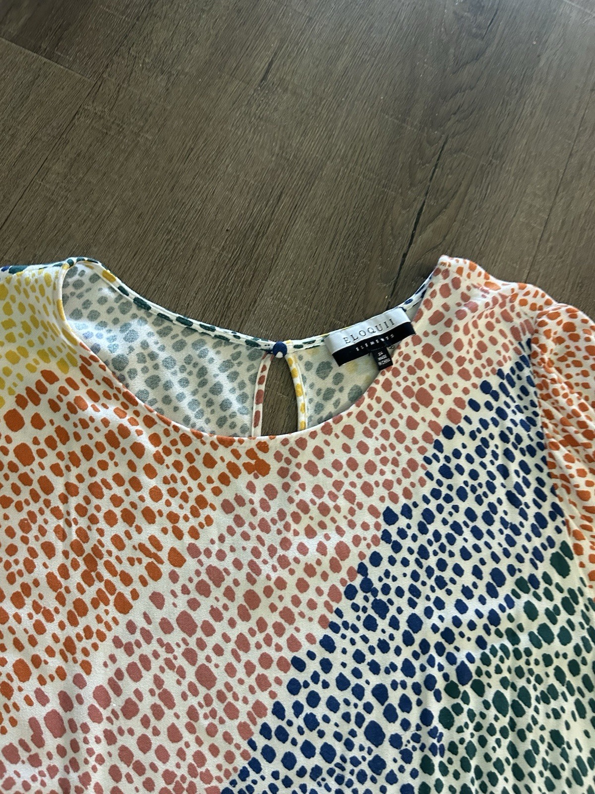 Eloquii Elements Plus Size Tiered Dress 24 Rainbow Abstract Print T Shirt Knit