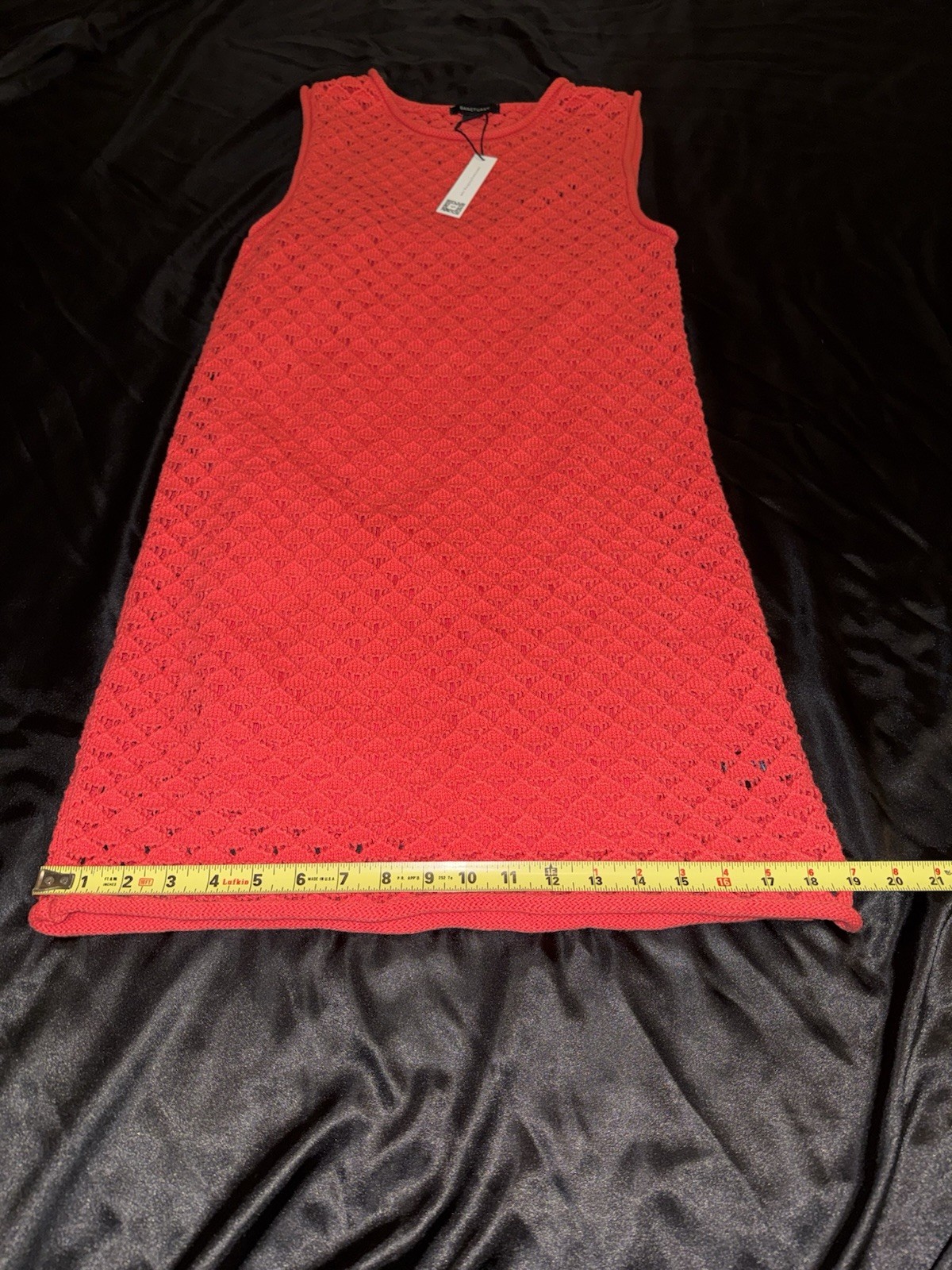 Sanctuary Summer Shell Dress Cayenne Red Crochet Knit Mini Size Small NWT