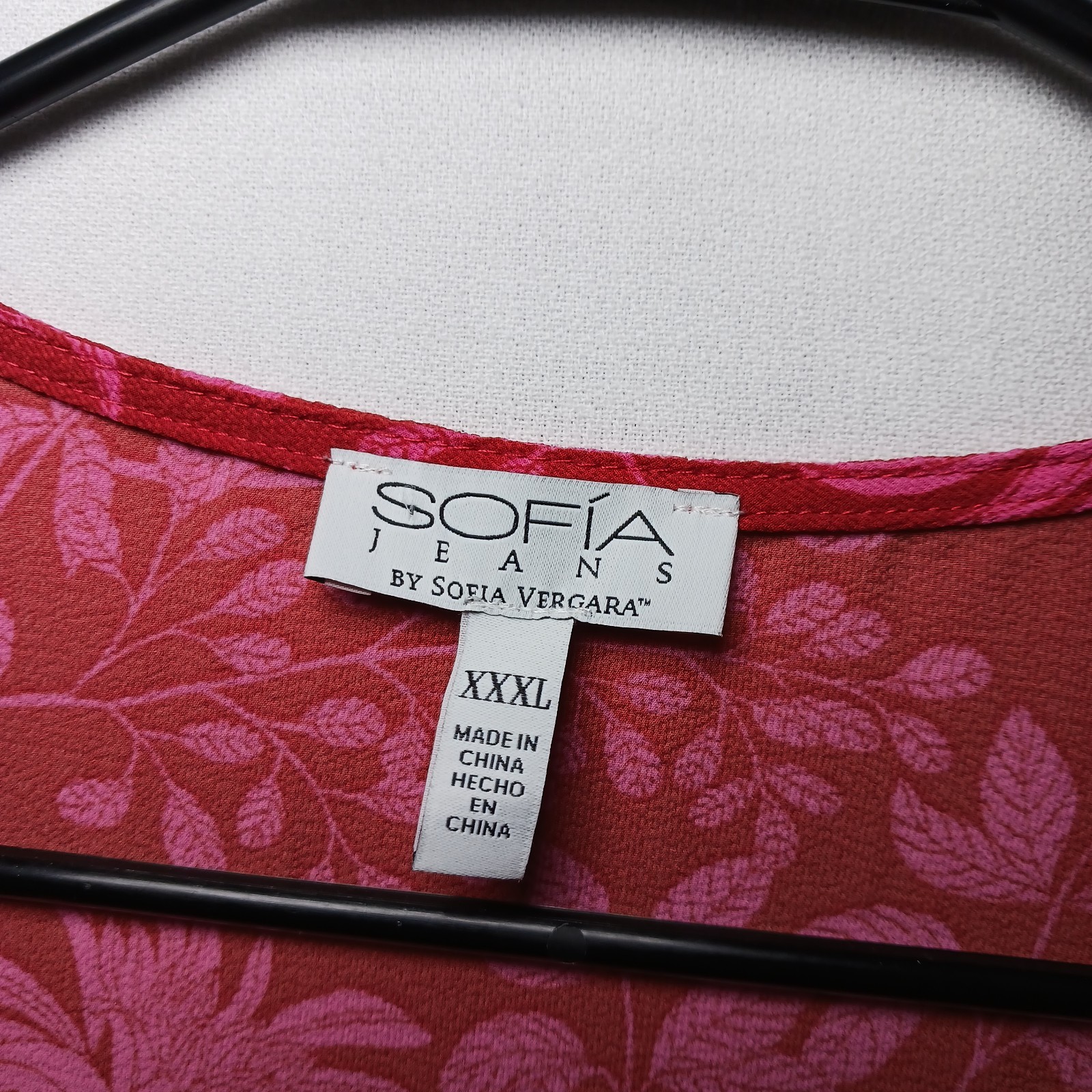Sofia Vergara Amanda Midi Asymmetrical Wrap Dress XXXL Pink Red Floral NWT