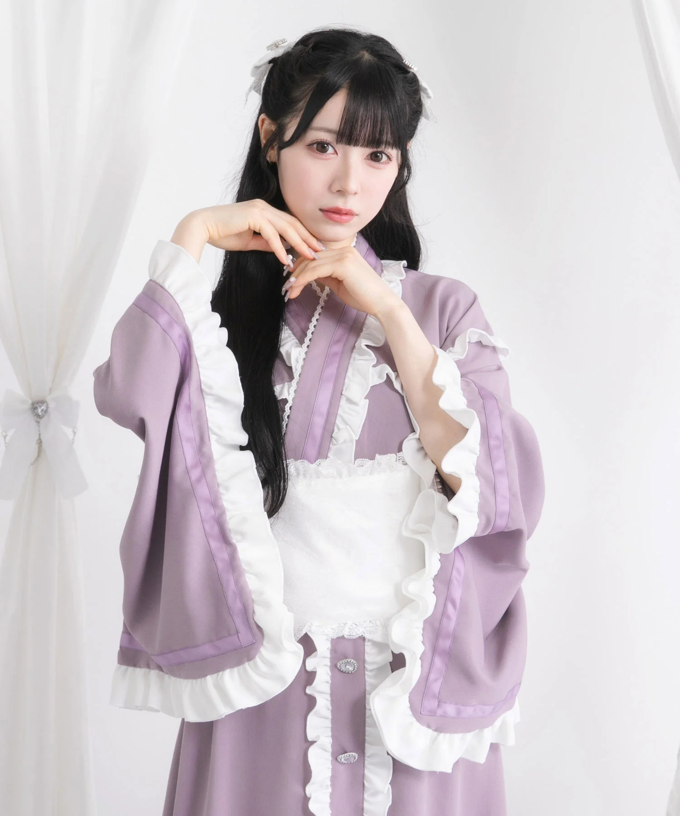 BULK BUY Ruffled Ribbon Tiered Yukata Jirai New