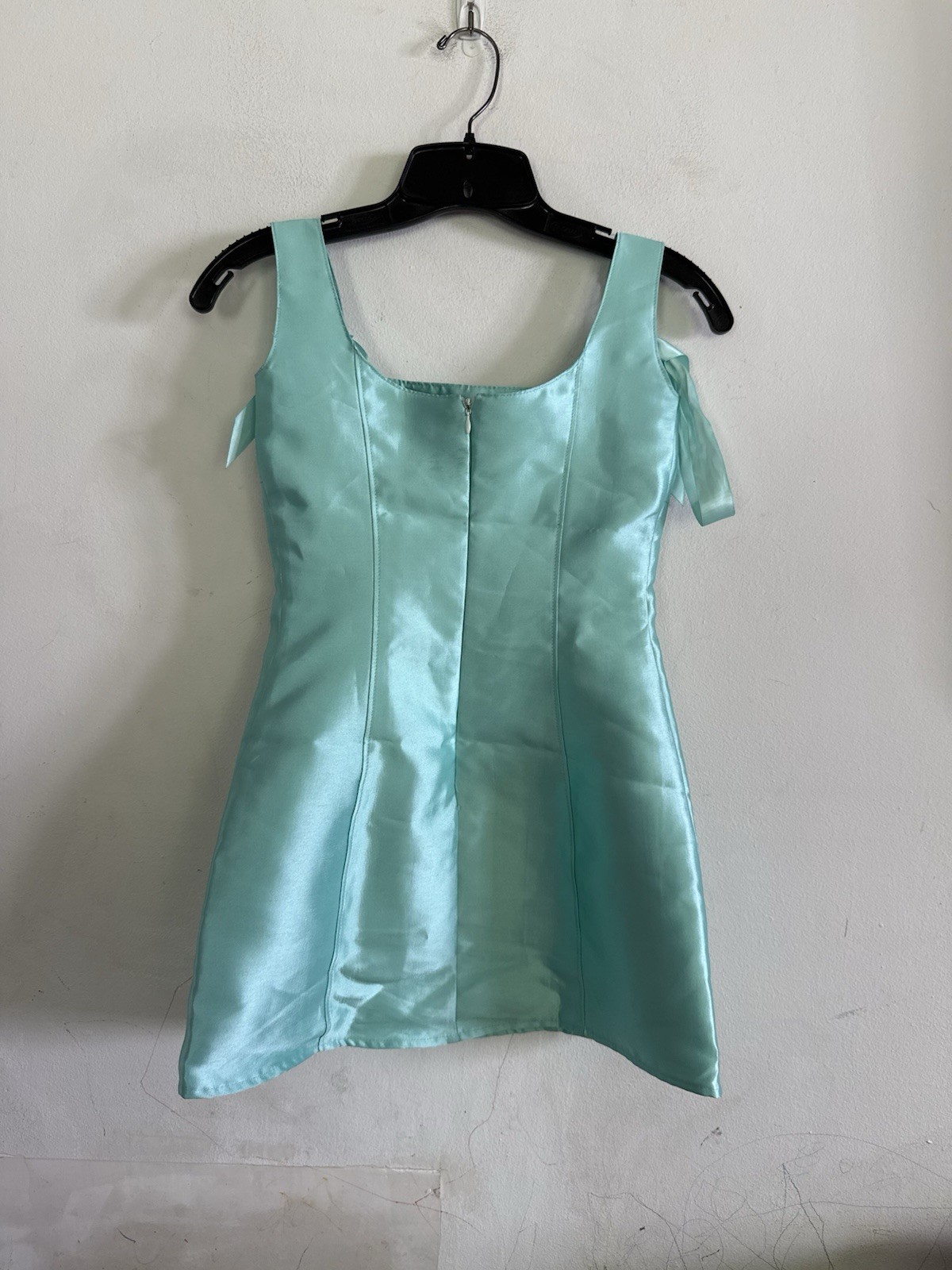 Current Mood Dolls Kill Womens Pixie Starbust Aqua Taffeta Mini Dress, Size XXS