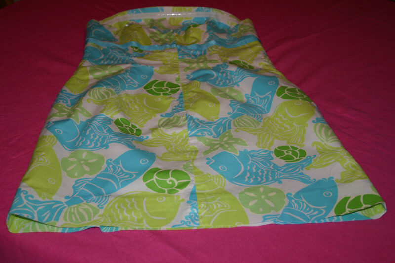 Lilly Pulitzer dress REDUCED~RARE~VINTAGE~STRAPLESS GREEN~BLUE FISH~SZ 6~FREE H