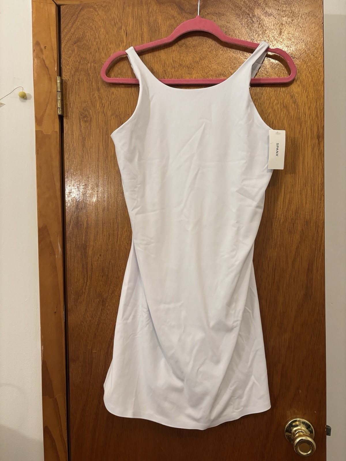 NWT Spanx Power Boost Exercise Dress in Vivid White Performance Wear Size Medium