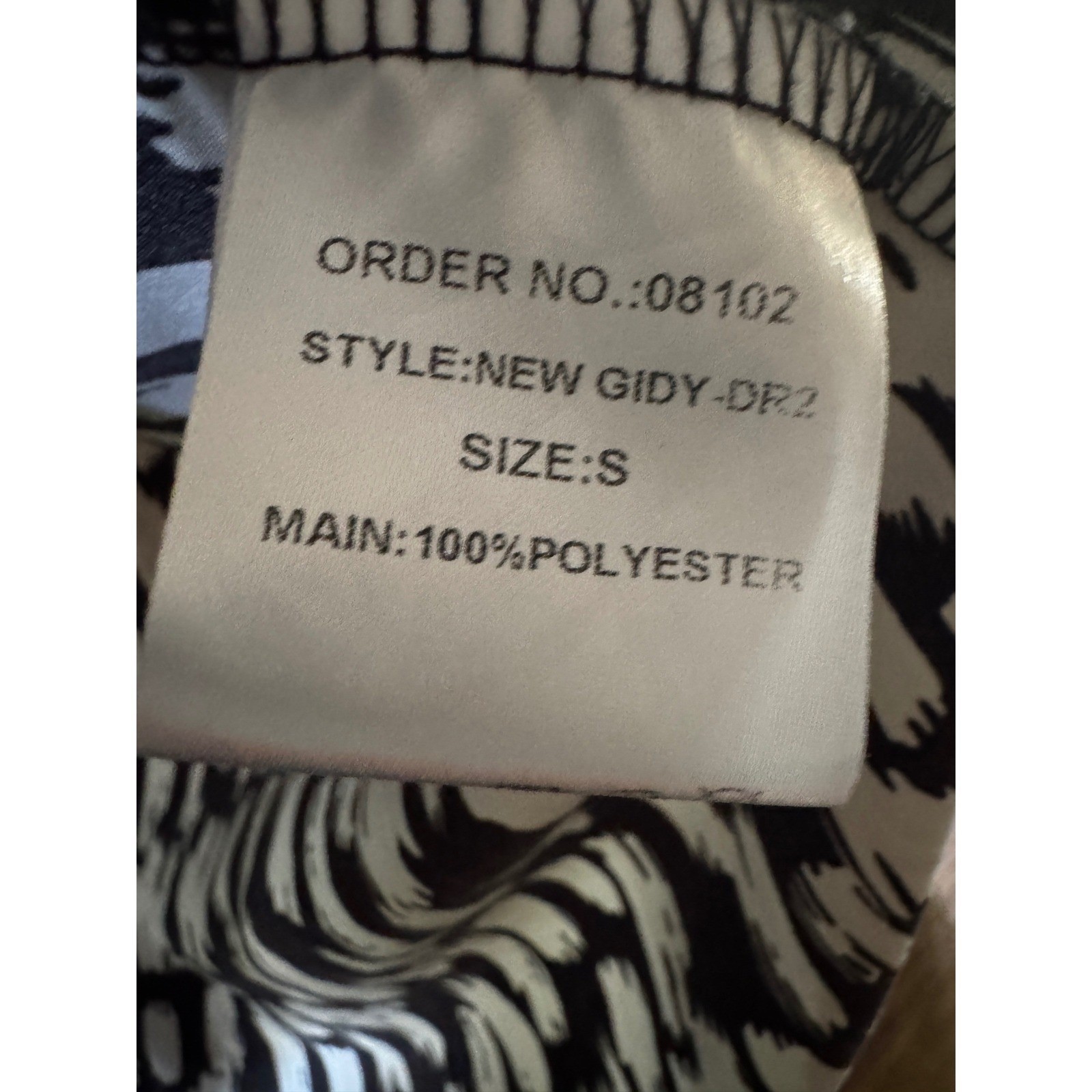 Sisters Point Black White Abstract Brushstroke Puff Sleeve Mini Shift Dress S