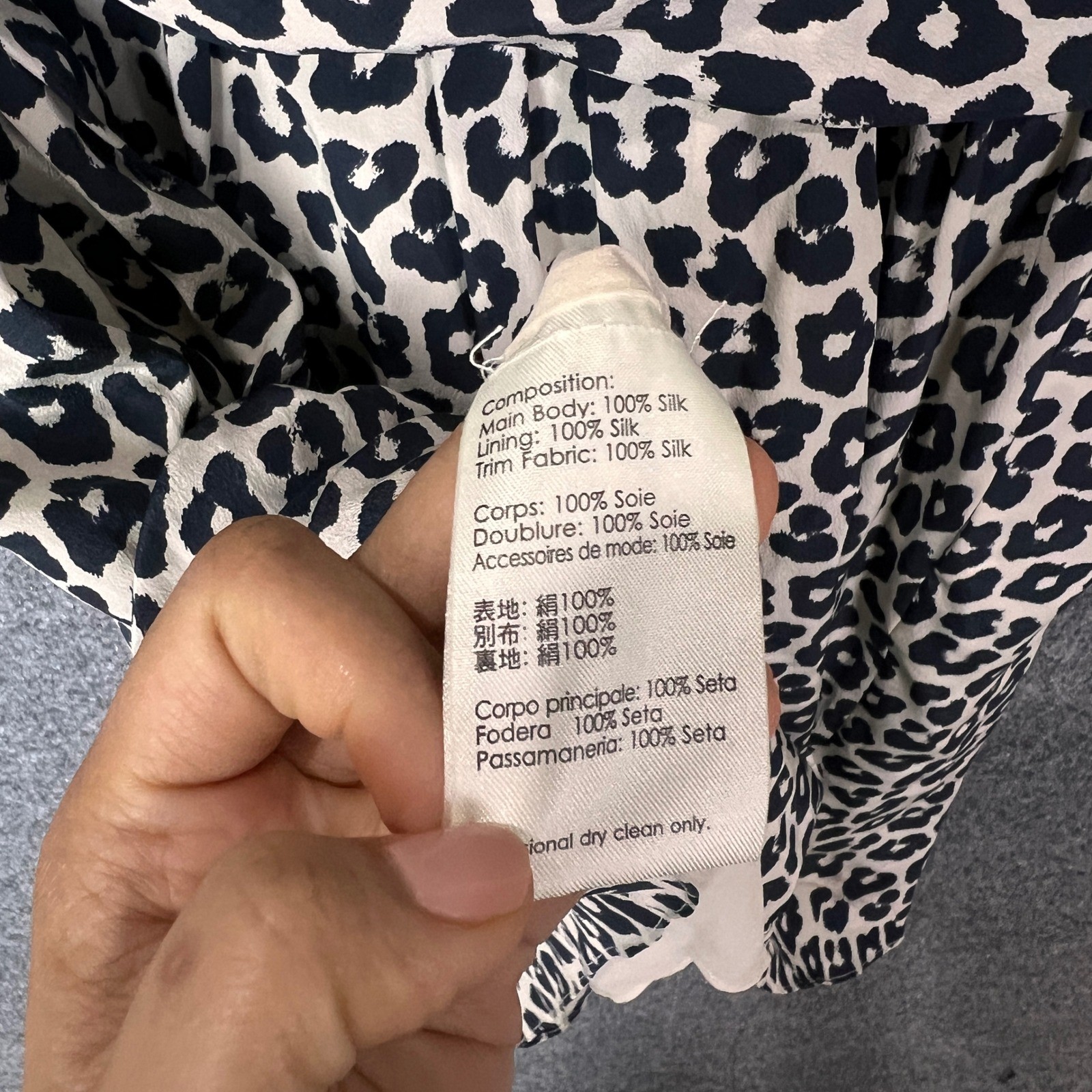 3.1 Phillip Lim Silk Leopard Print Sleeveless V Neck Midi Dress Women’s Size M