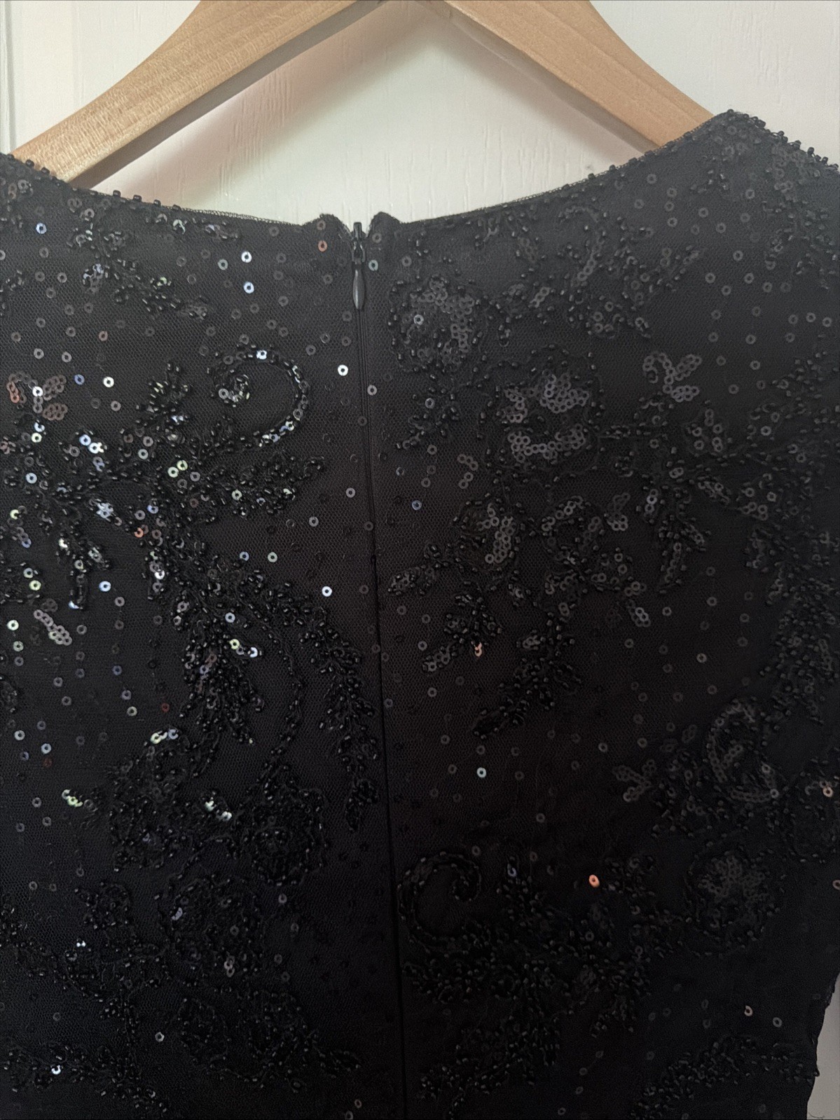 Altar’d State Black Beaded Sequined Lace Cocktail L/S Women’s Mini Dress XS NWT