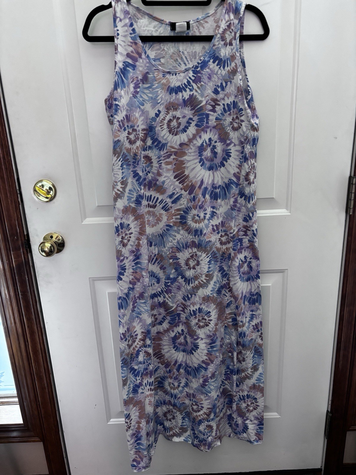 Espresso Maxi Dress Women’s XL 100% Cotton Boho Lightweight Hippie Cruise