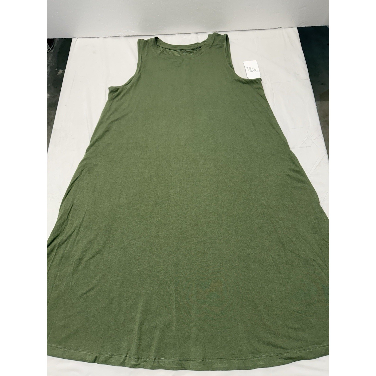 Time and Tru Women’s Sleeveless Knit Swing Dress, Sizes L (12-14) Comfy