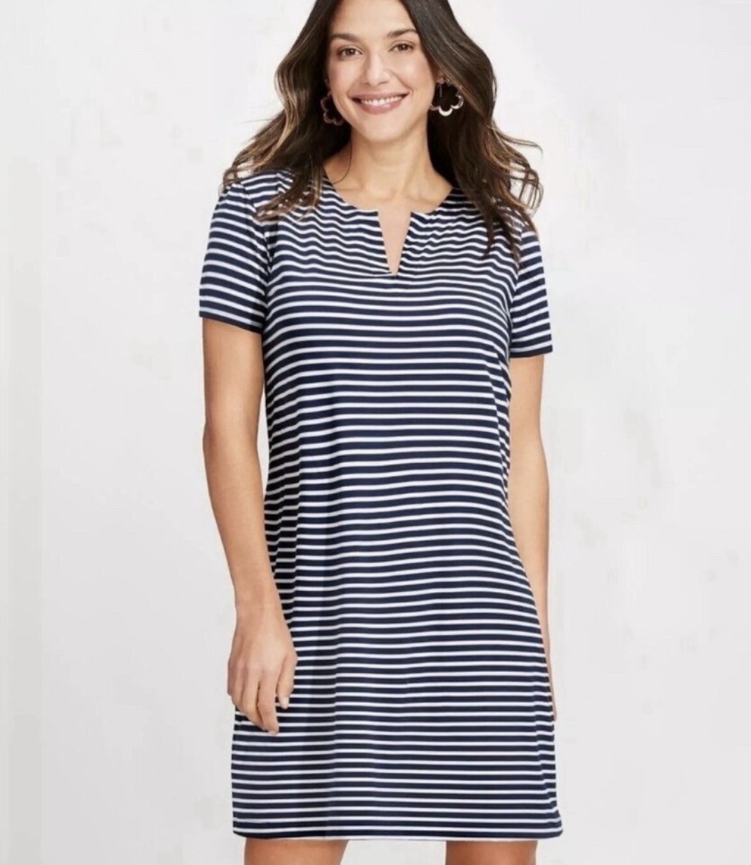 Vineyard Vines Sankaty Women’s XL Blue & White Striped Stretch Dress -NWT