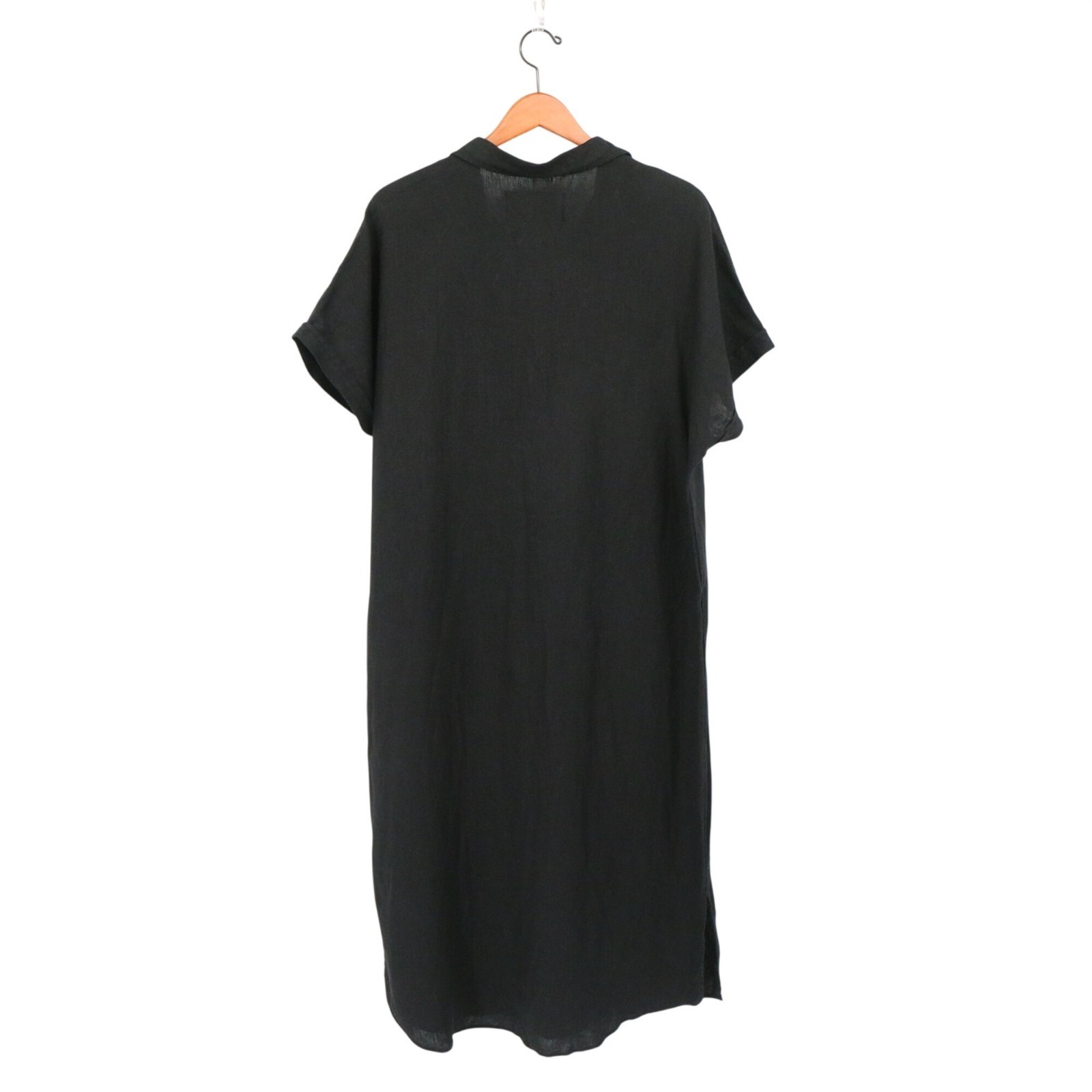 Grayson by Frank & Eileen Linen The Artist Full Length Black Maxi Dress 5 ~ L XL