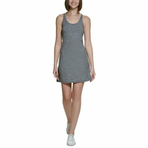 MSRP $80 Calvin Klein Womens Side Pocket Exercise Dress Black Size Small