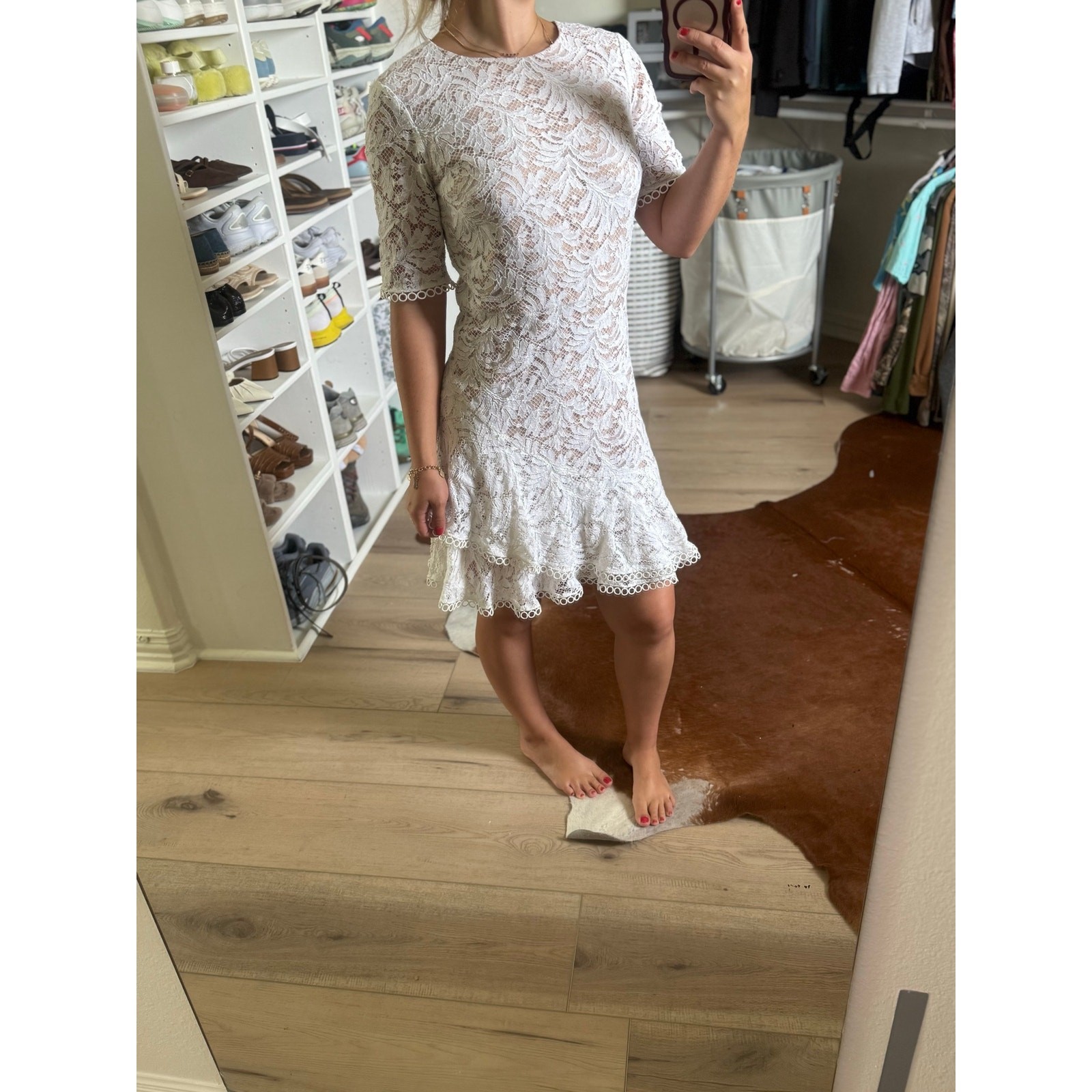 Vincent Camuto Ivory Lace Dress