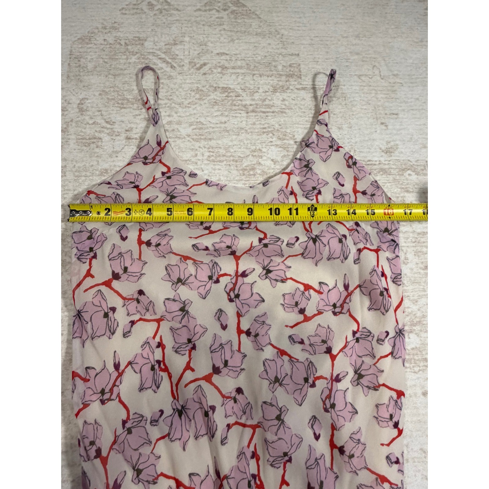 Rag & Bone Floral Midi Slip Dress Pink Purple Ivory Sleeveless Viscose Size 6