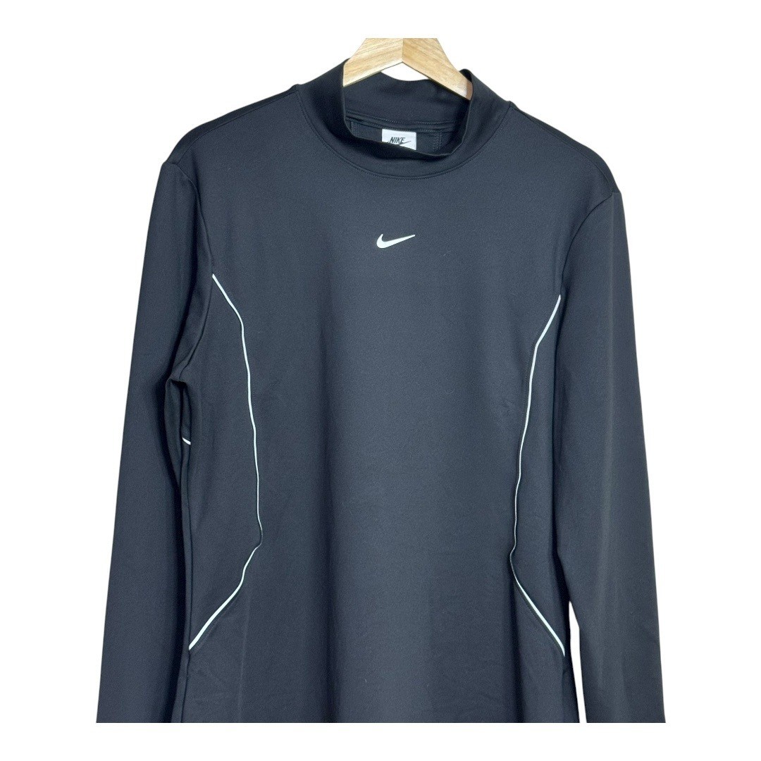 Nike Sportswear Black Mock Neck Long Sleeve Bodycon Dress XL
