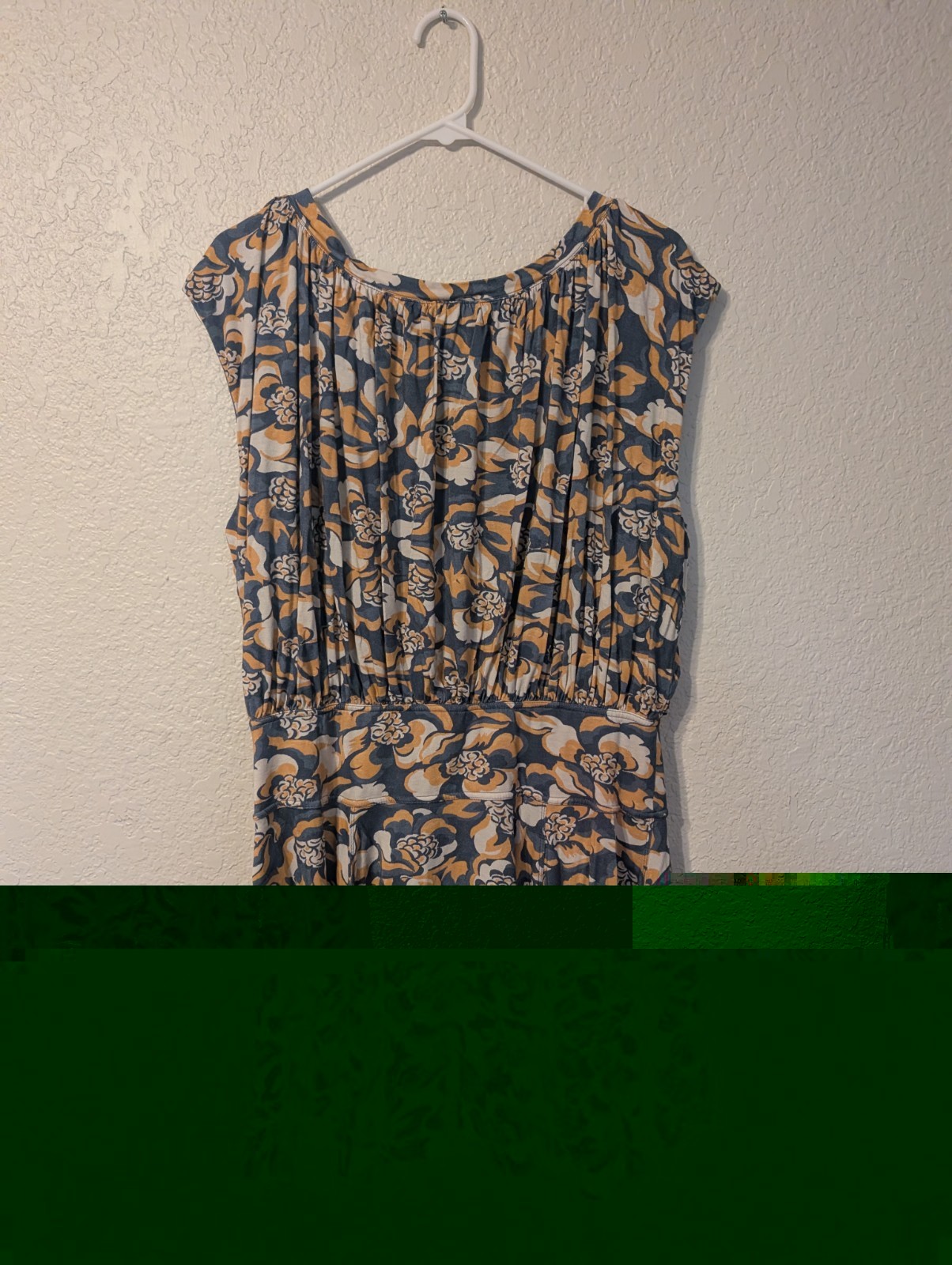 Daily Practice Blue & Orange Cinched Knit Active Mini Dress, Size L