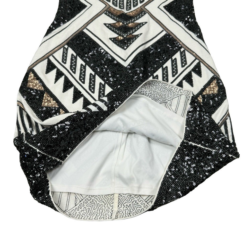 Express Art Deco Sequin Geometric Aztec Tribal Bodycon Cocktail Evening Dress